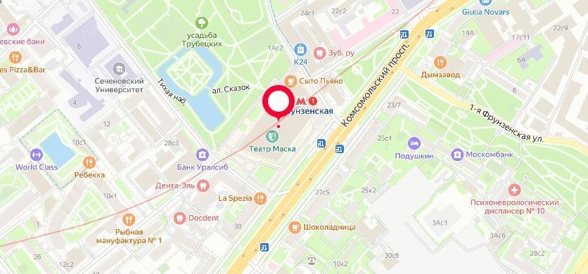 Карта, с указанием месторасположения "Последняя сказка"